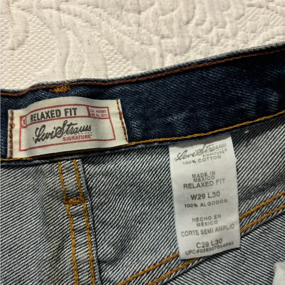Signature by Levi Strauss and Co. jeans relaxed fit straight leg zipper W29 L30 - Picture 3 of 5